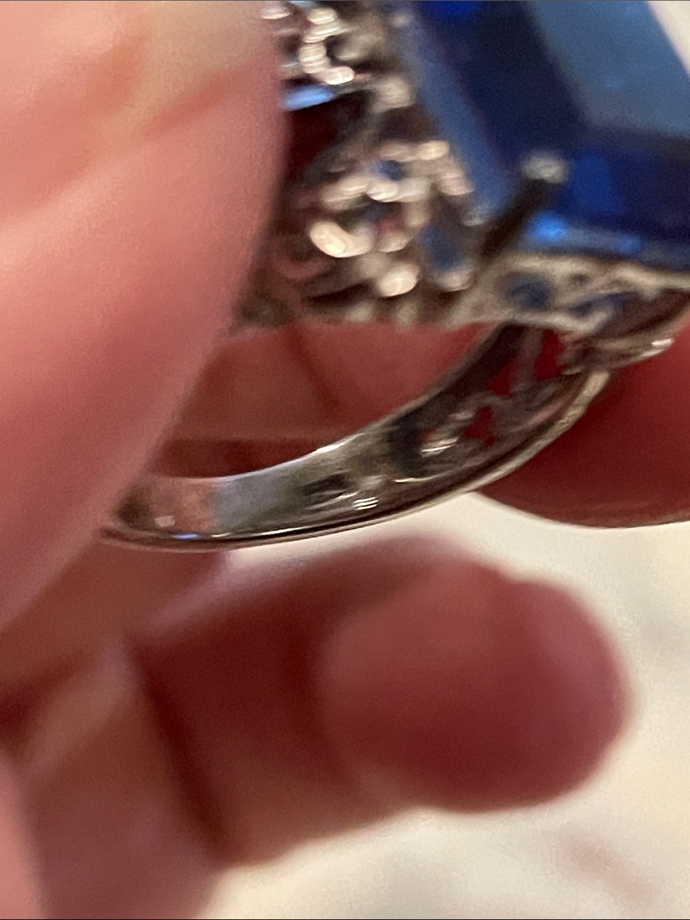 NWOT 925 Sapphire Ruby Silver Ring Size 6 - Picture 10 of 13